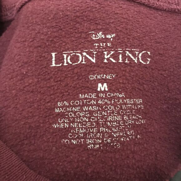 Disney Lion King Crewneck Sweatshirt Women Size M Burgundy Samba Hakuna Matata - Picture 3 of 7